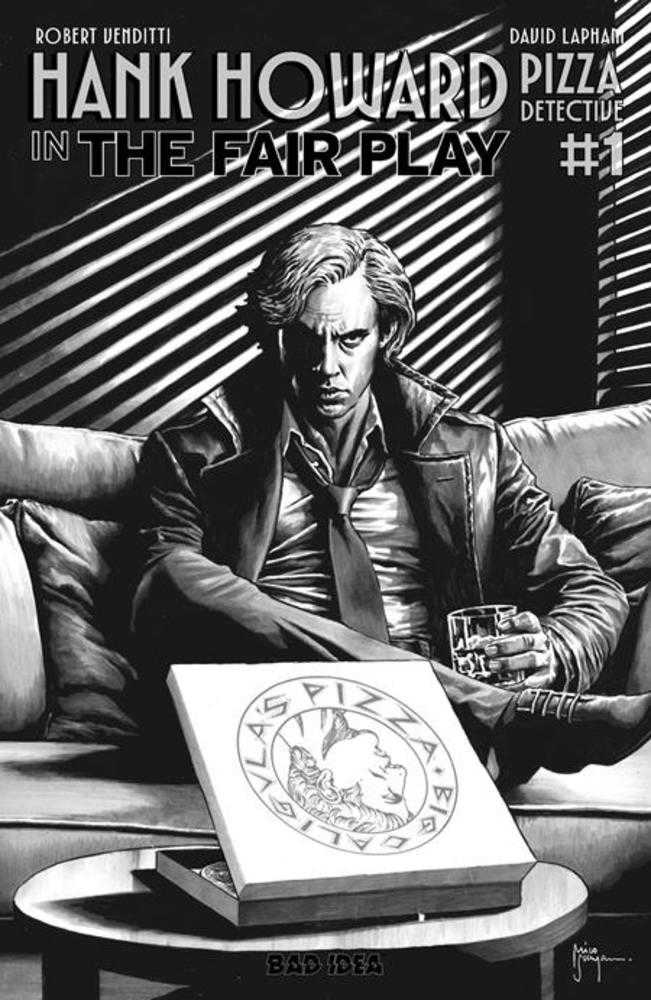 Hank Howard Pizza Detective The Fair Play 1 (One Shot) Cover B Mico Suayan Noir Bw Variant - gabescaveccc