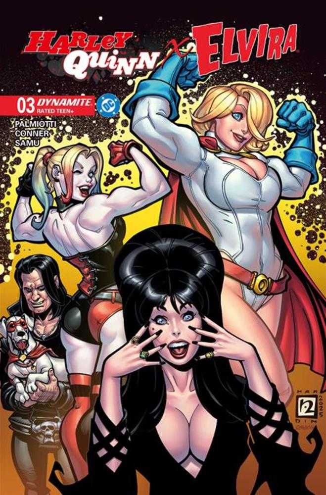 Harley Quinn X Elvira 3 Cover B Chad Hardin Variant - gabescaveccc