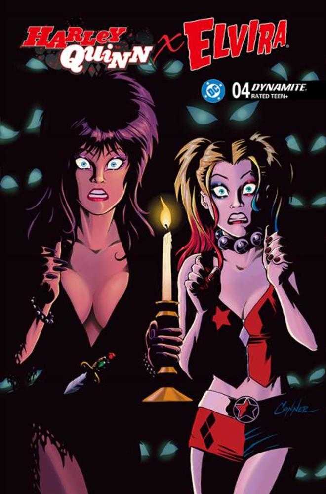 Harley Quinn X Elvira 4 Cover H 1 in 10 Amanda Conner Candle Variant - gabescaveccc