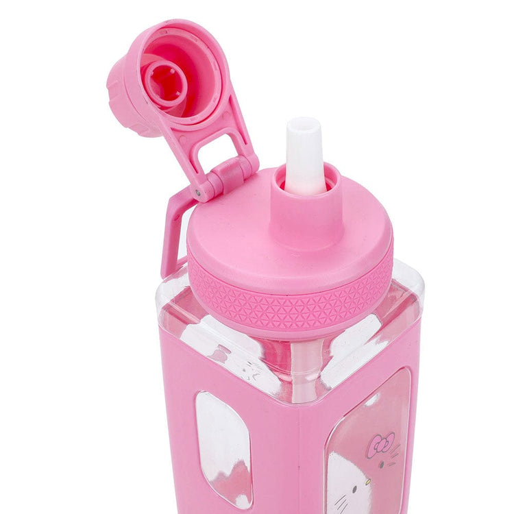 Hello Kitty 24 oz Square Silicone Sleeve Water Bottle - gabescaveccc
