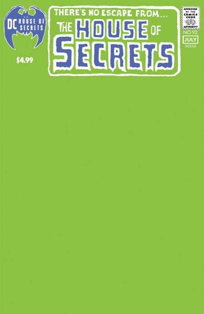 House Of Secrets #92 Facsimile Edition (2024) Cover C Blank Variant - gabescaveccc