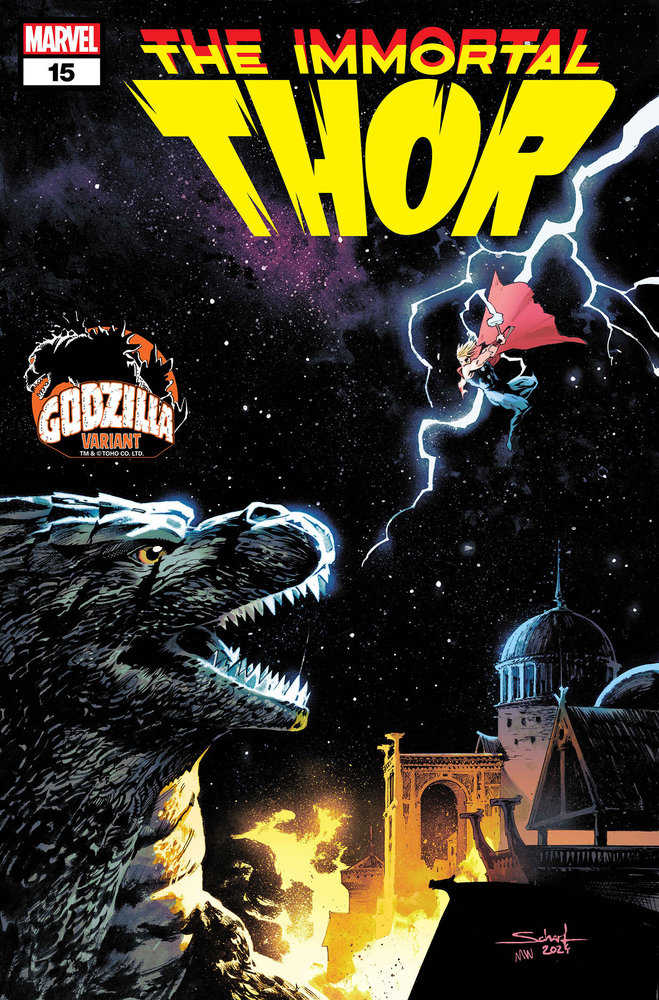 Immortal Thor #15 Jonas Scharf Godzilla Variant - gabescaveccc