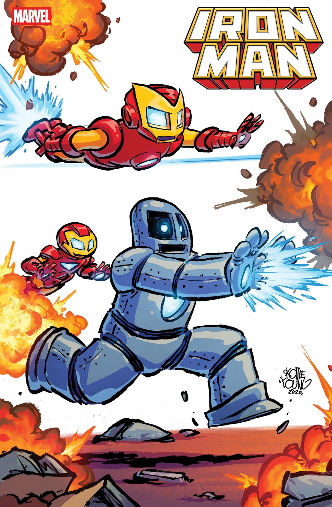 Iron Man 1 Skottie Young 4 Part Connecting Variant - gabescaveccc
