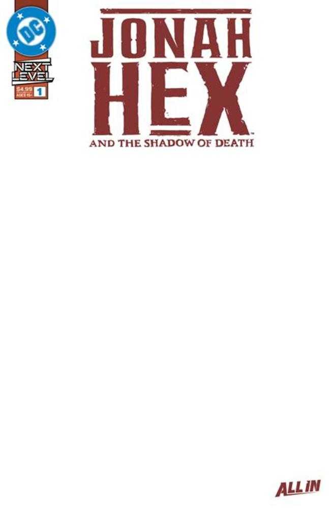Jonah Hex And The Shadow Of Death #1 (Of 6) Cover E Blank Card Stock Variant - gabescaveccc