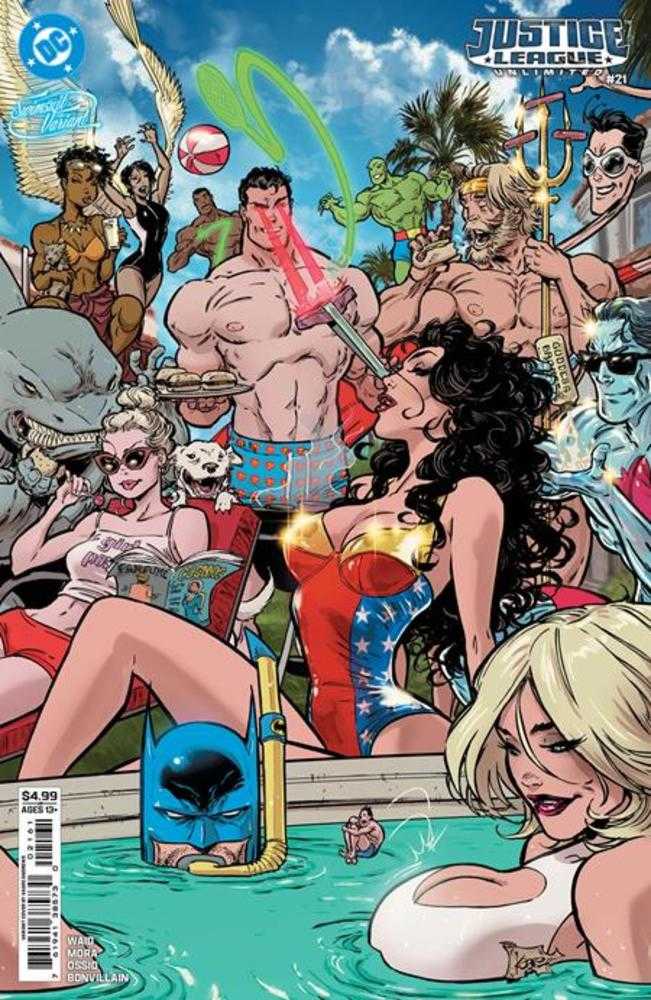 Justice League Unlimited 21 Cover F Kaare Andrews Swimsuit Card Stock Variant - gabescaveccc