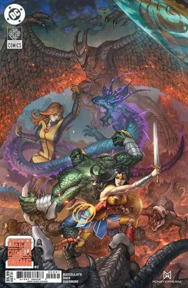 Justice League vs Godzilla vs Kong 2 2 (Of 7) Cover C Alan Quah Card Stock Variant - gabescaveccc