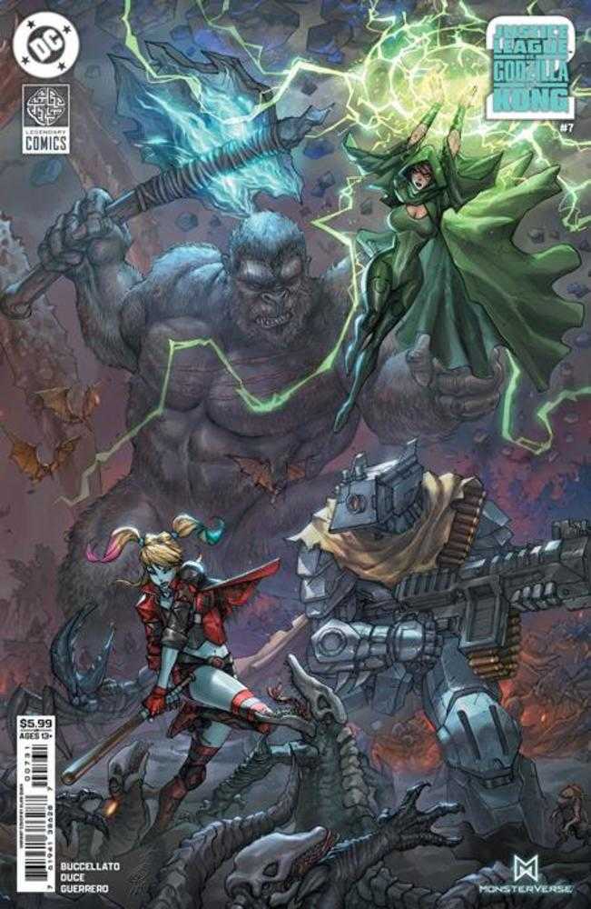 Justice League vs Godzilla vs Kong 2 7 (Of 7) Cover C Alan Quah Card Stock Variant - gabescaveccc