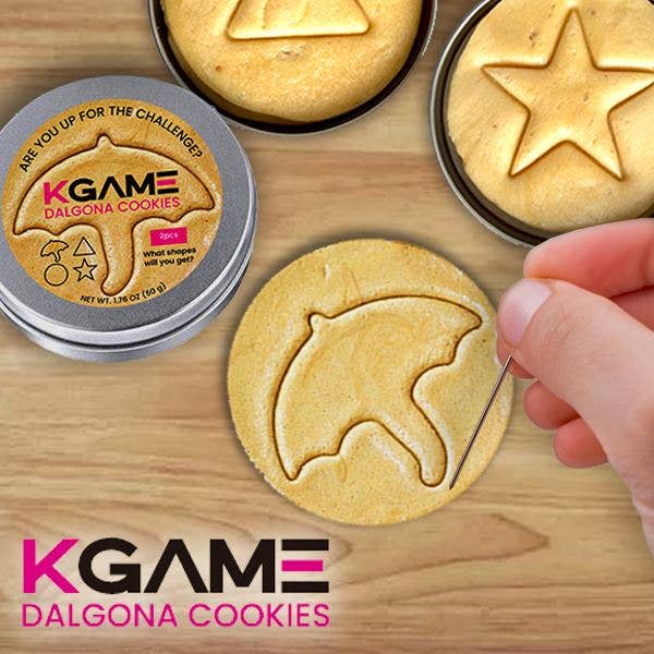 KGAME Dalgona Cookie Tin (2 Cookies) Squid Game - gabescaveccc