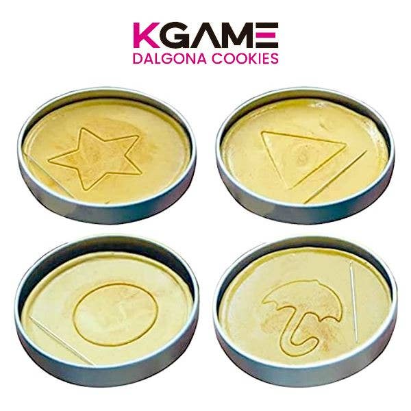 KGAME Dalgona Cookie Tin (2 Cookies) Squid Game - gabescaveccc