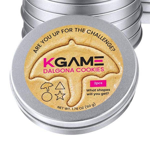 KGAME Dalgona Cookie Tin (2 Cookies) Squid Game - gabescaveccc