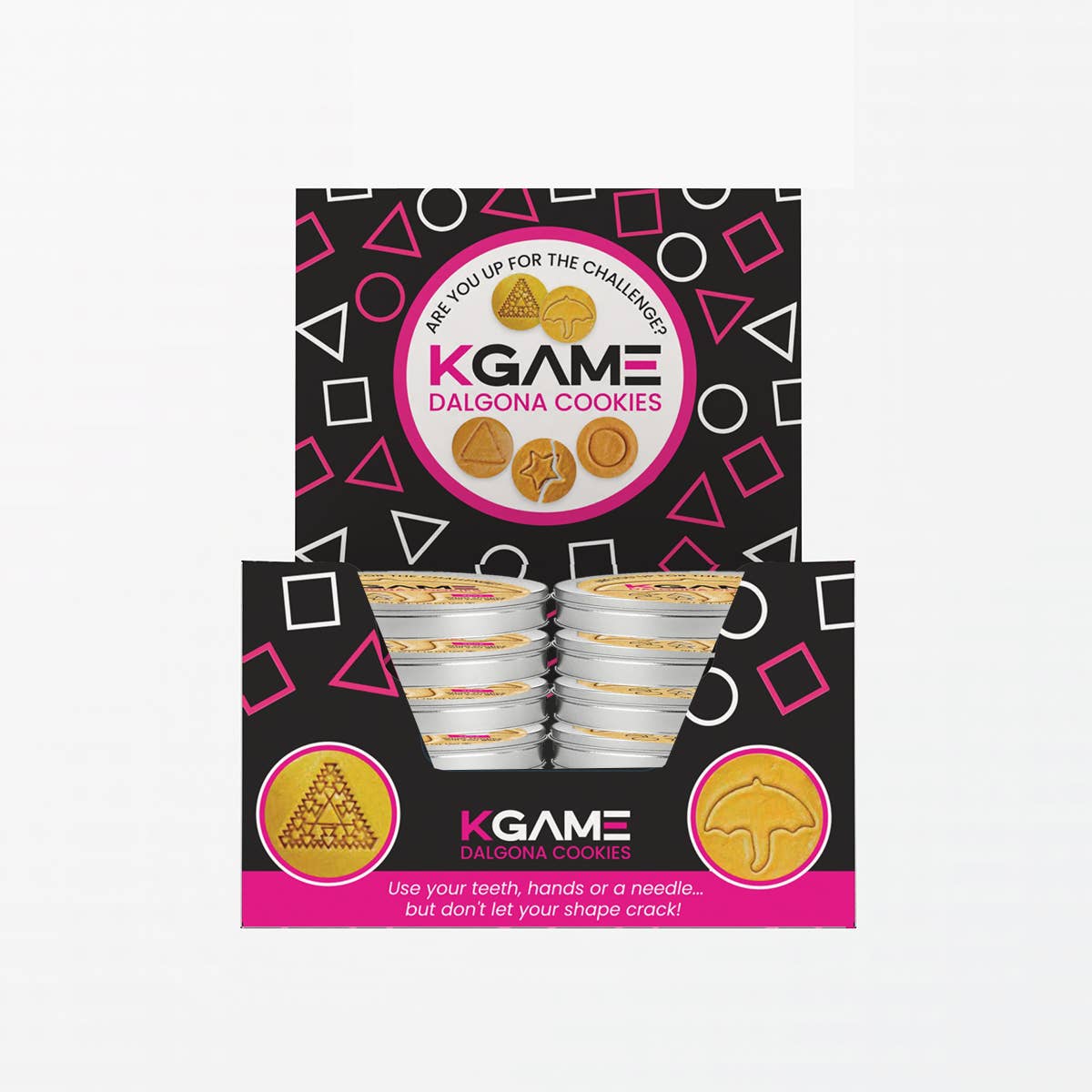 KGAME Dalgona Cookie Tin (2 Cookies) Squid Game - gabescaveccc