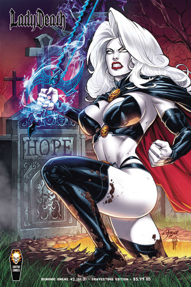 Lady Death Demonic Omens #2 (Of 2) Cover B Gravestone Edition (Mature) - gabescaveccc