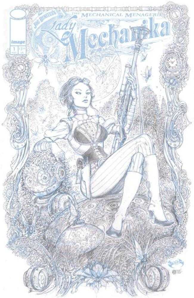 Lady Mechanika The Mechanical Menagerie 1 (Of 4) Cover C 1 in 10 Joe Benitez & Martin Montiel B &W Variant - gabescaveccc
