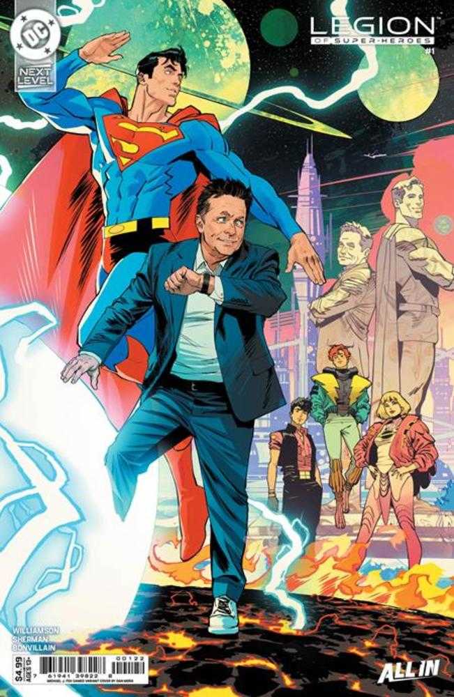 Legion Of Super Heroes 1 Cover H Dan Mora Michael J Fox Cameo Card Stock Variant - gabescaveccc