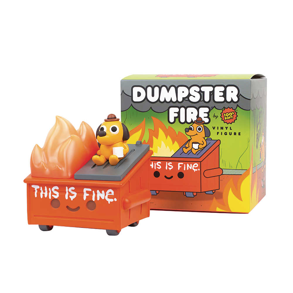 Lil Dumpster Fire This Is Fine Vinyl Figure - gabescaveccc