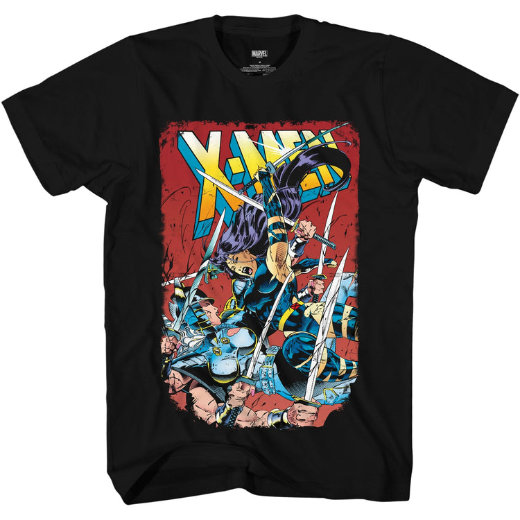 Marvel Comics X-Men Sword Showdown: Psylocke vs Spiral Adult T-Shirt - gabescaveccc