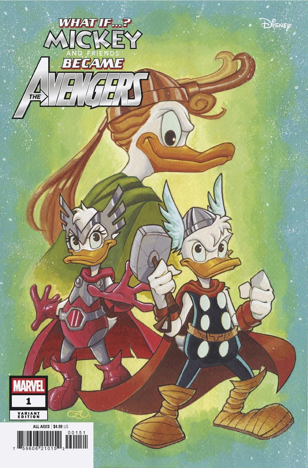 Marvel & Disney: What If...? Mickey & Friends Became The Avengers #1 Chrissie Zu Llo Variant - gabescaveccc