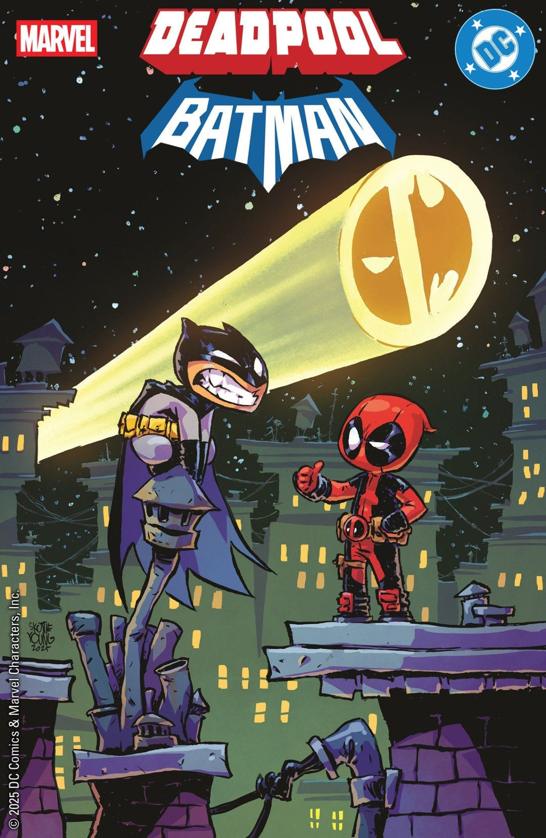 Marvel/DC: Deadpool/Batman 1 Skottie Young Variant - gabescaveccc