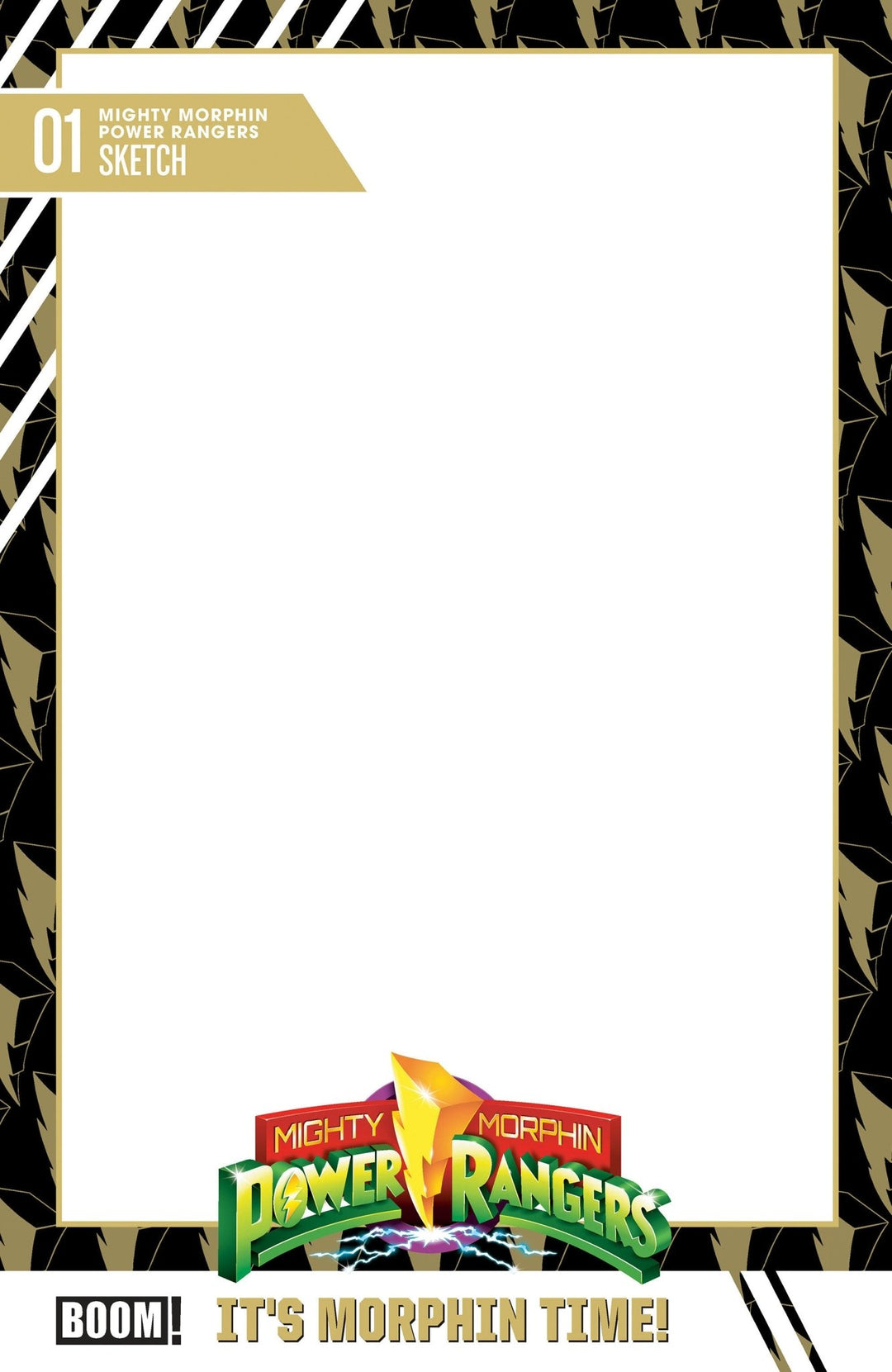 Mighty Morphin Power Rangers (2026) 1 D Trading Card Blank Sketch Variant - gabescaveccc