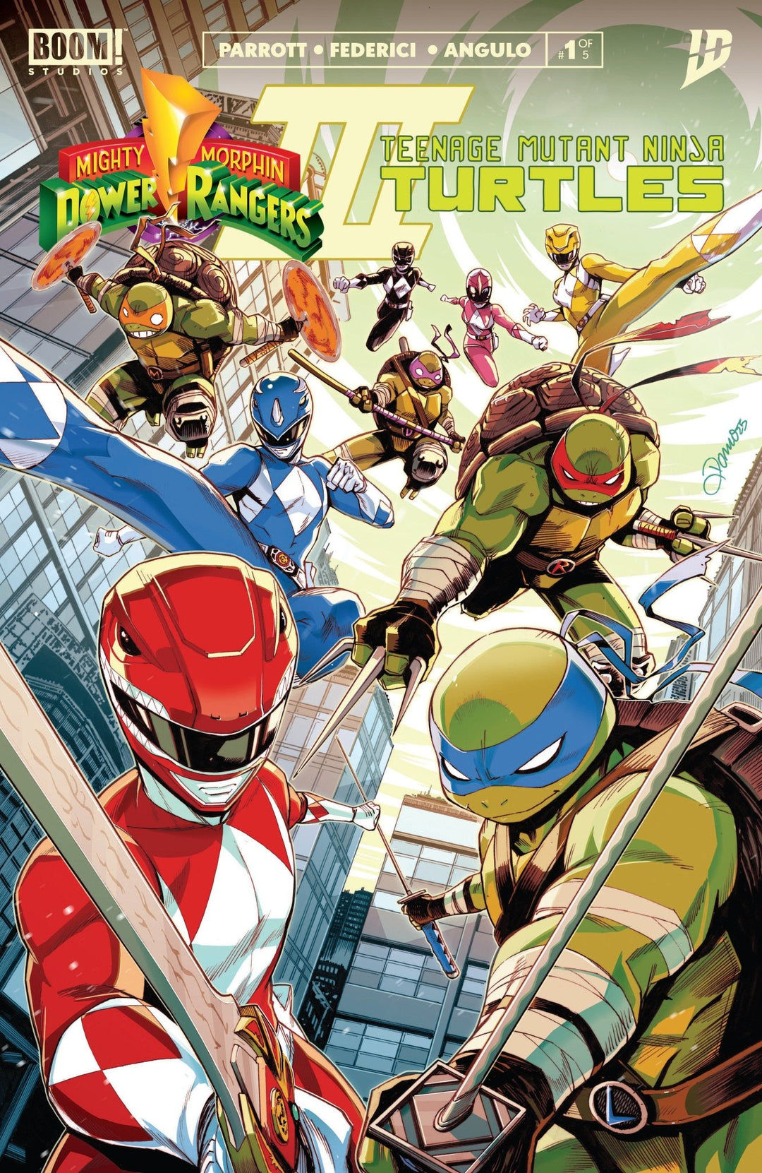 Mighty Morphin Power Rangers/ Teenage Mutant Ninja Turtles III 1 A Main (Dressed, Zonno) - gabescaveccc