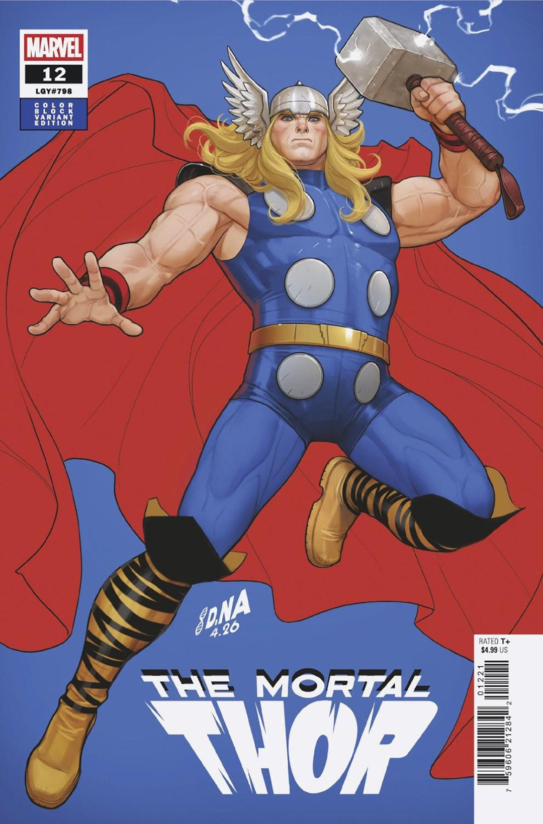Mortal Thor 12 David Nakayama Color Block Blue Variant - gabescaveccc