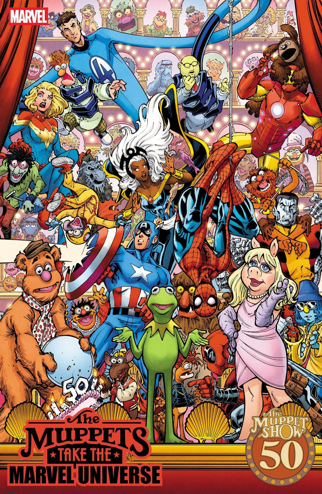 Muppets Take The Marvel Universe 1 Todd Nauck Muppet Show Homage Variant - gabescaveccc