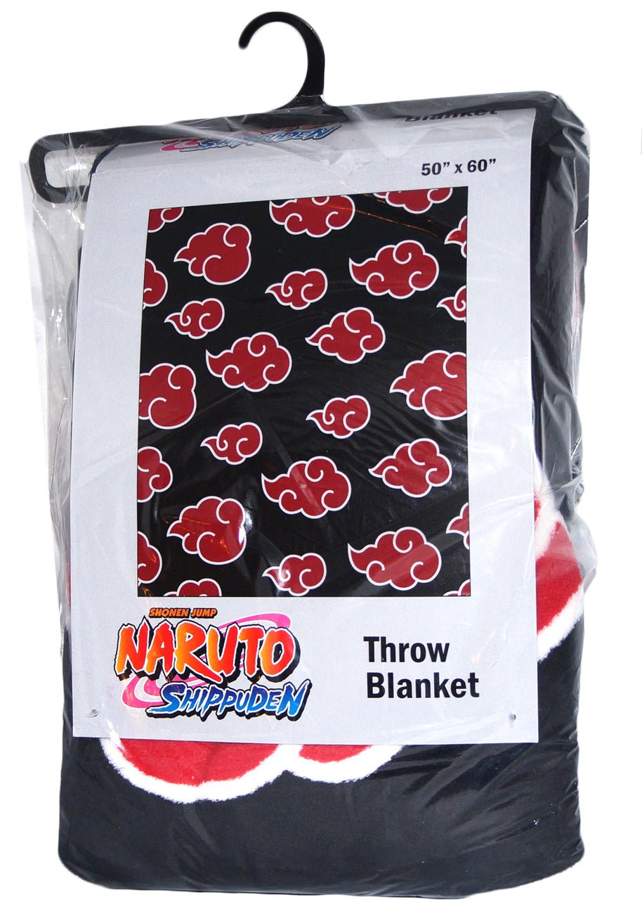 Naruto Shippuden Anti Leaf Clouds Akatsuki Throw Blanket 50in By 60in - gabescaveccc