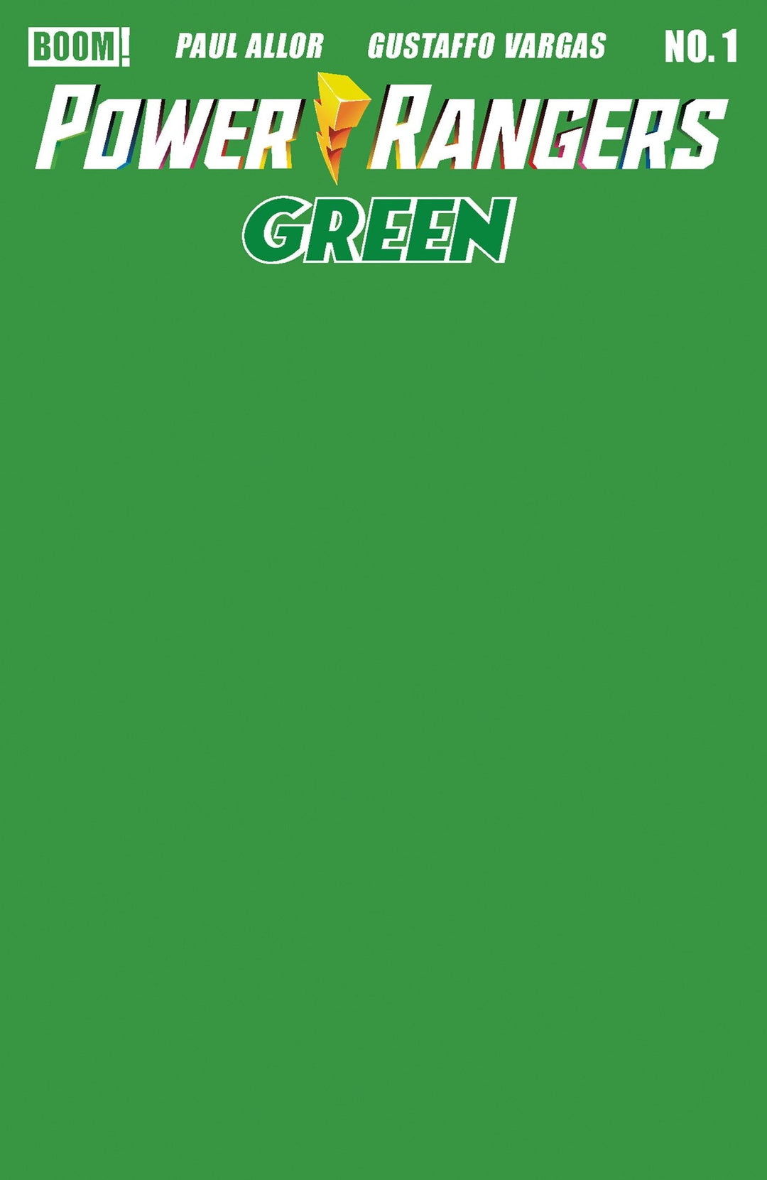 Power Rangers Green 1 E Green Blank Sketch Variant - gabescaveccc