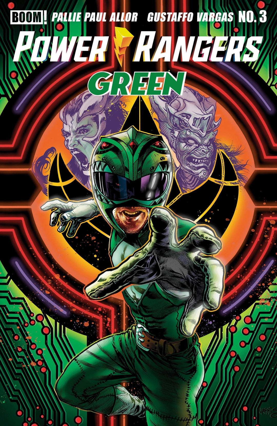 Power Rangers Green #3 A Main (Dressed, Harris) - gabescaveccc