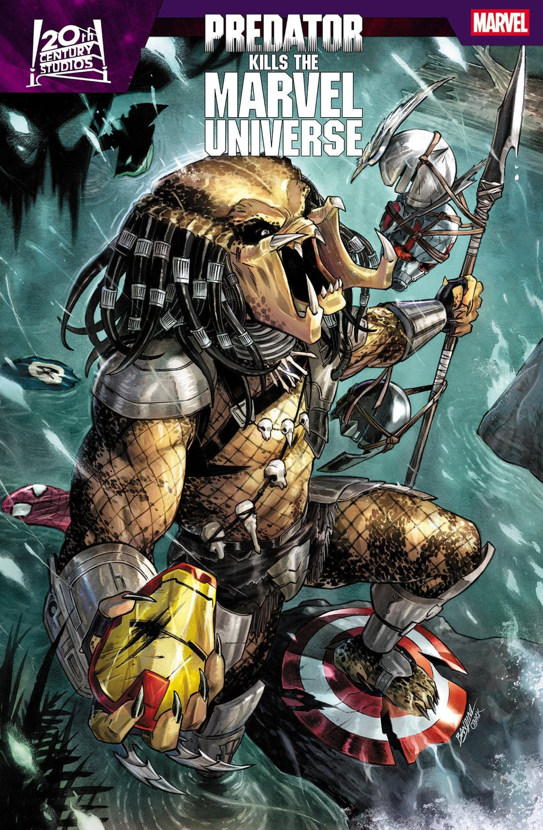 Predator Kills The Marvel Universe 1 Michele Bandini Foil Variant - gabescaveccc