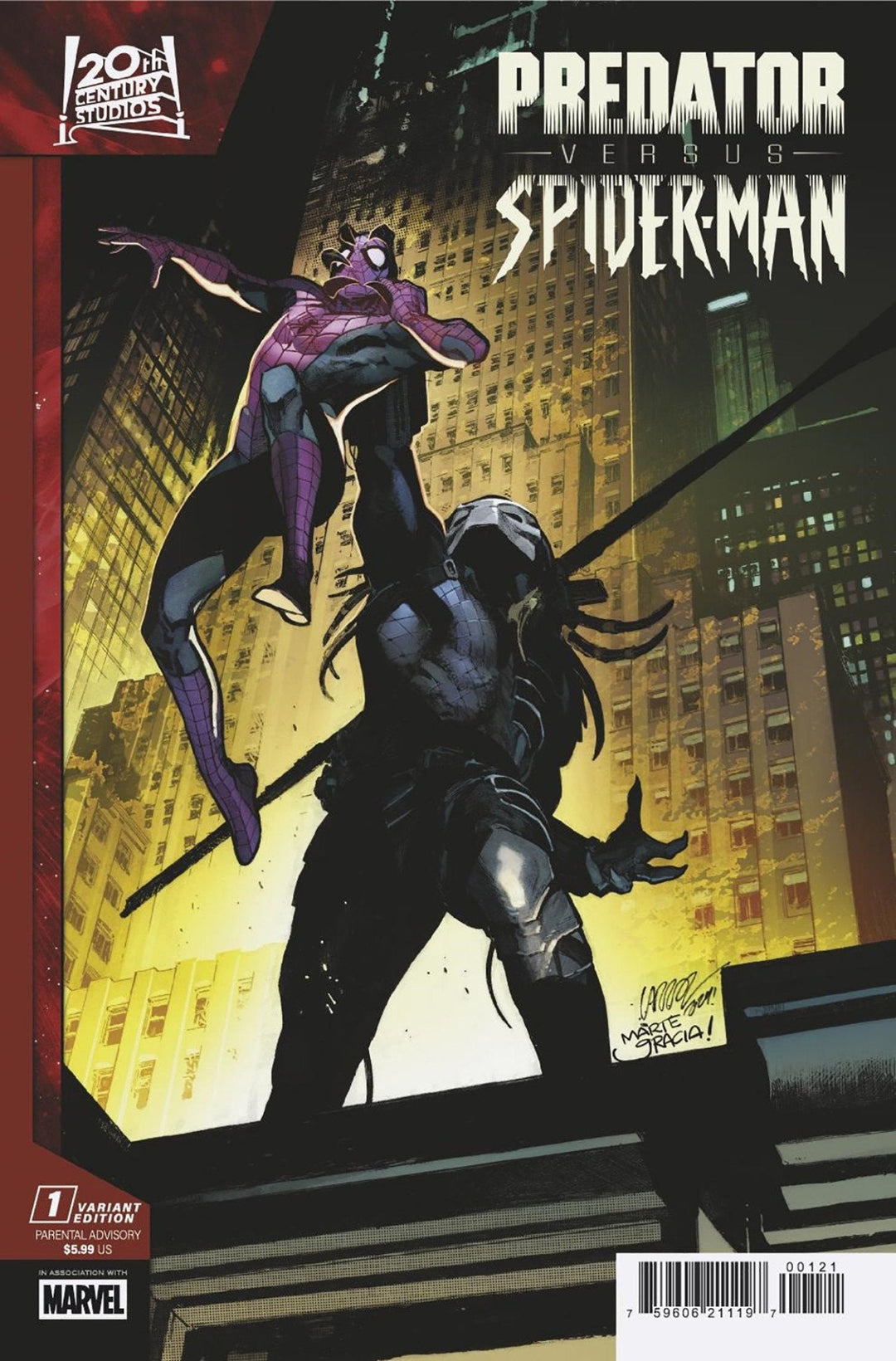 Predator vs. Spider - Man #1 Pepe Larraz Promo Art Variant - gabescaveccc