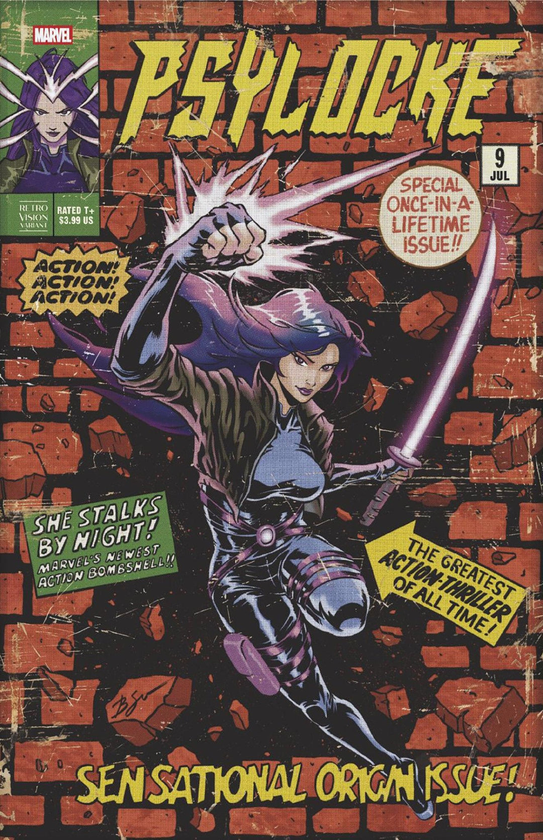 Psylocke 9 Benjamin Su Retrovision Variant - gabescaveccc
