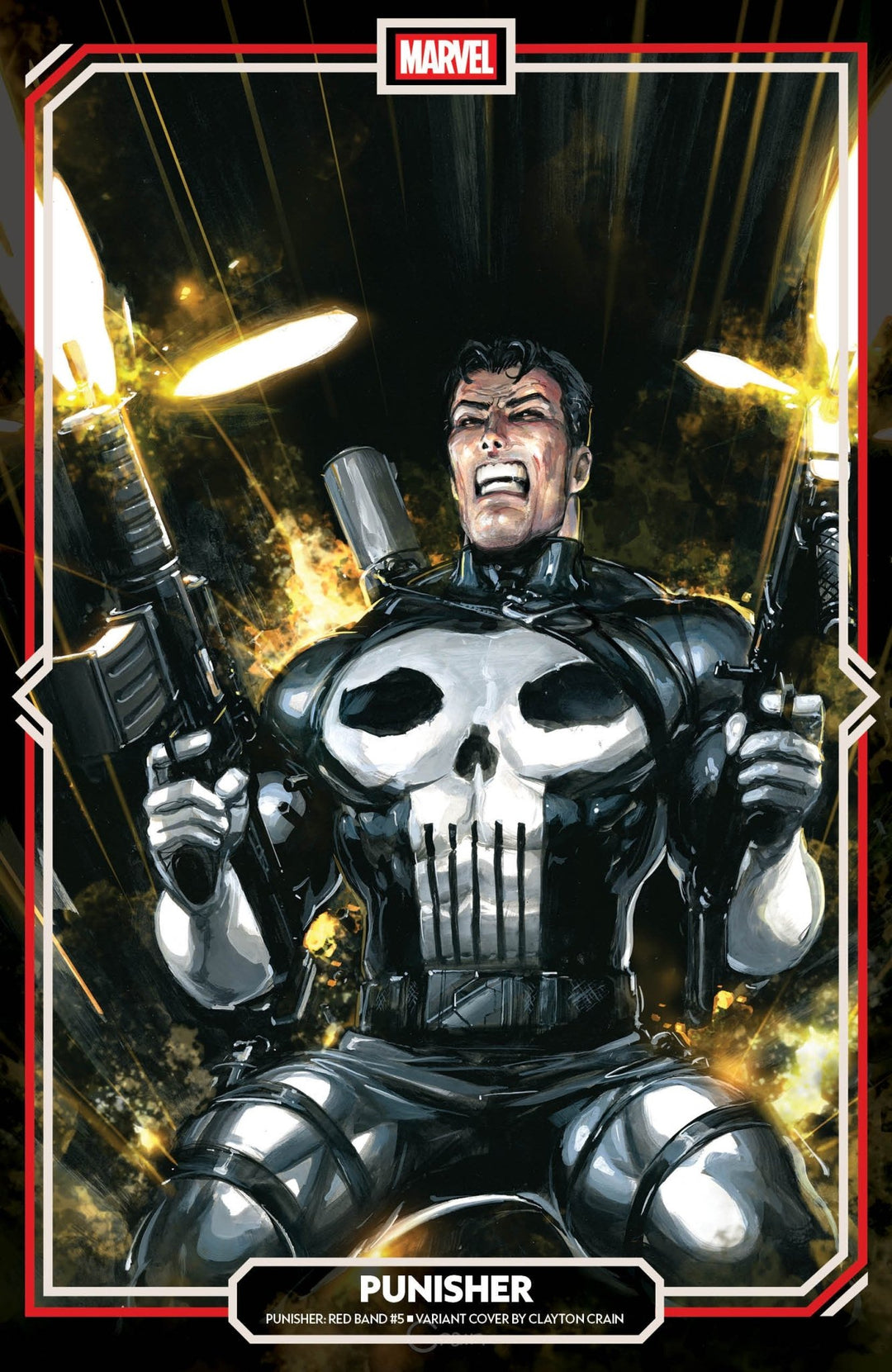 Punisher: Red Band 5 Clayton Crain Variant [Polybagged] - gabescaveccc