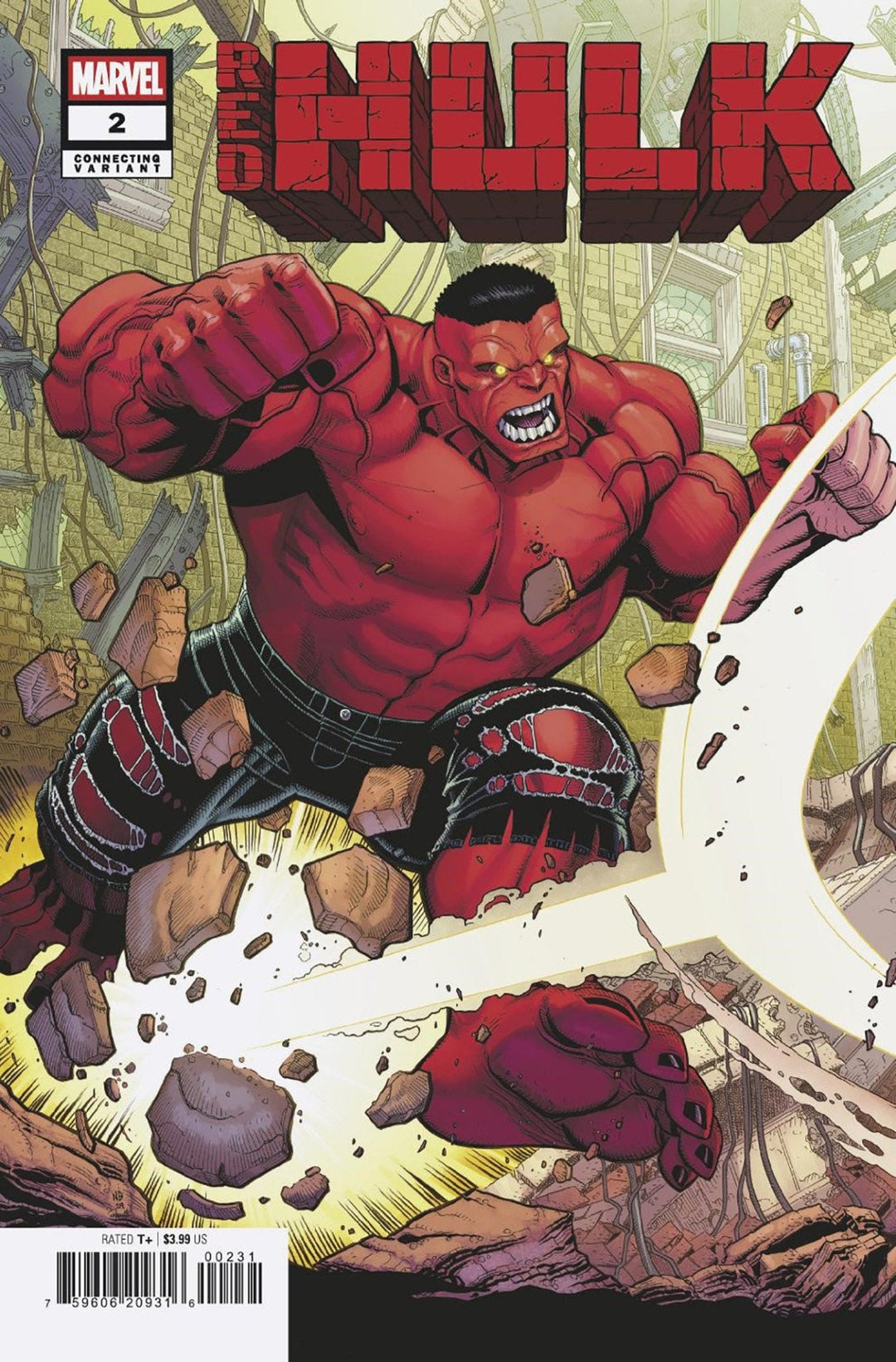 Red Hulk #2 Nick Bradshaw Red Hulk Connecting Variant [Doom] - gabescaveccc