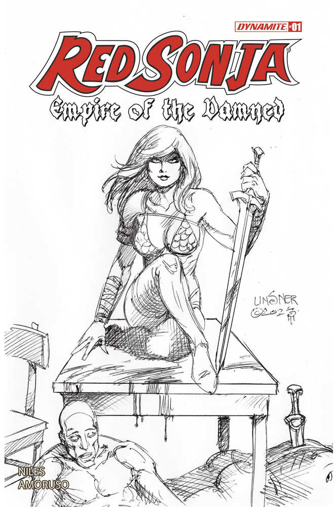 Red Sonja Empire Damned #1 Cover M 20 Copy Variant Edition Linsner Line A - gabescaveccc