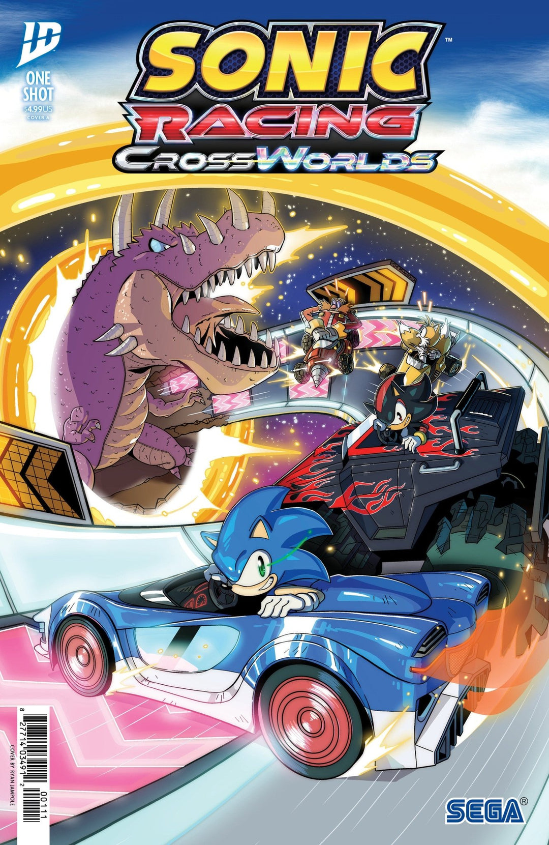 Sonic The Hedgehog: Sonic Racing Cross Worlds Cover A (Jampole) - gabescaveccc
