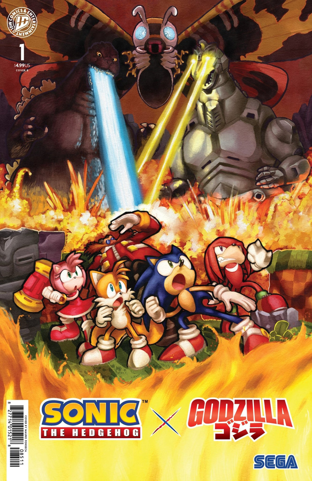 Sonic The Hedgehog X Godzilla 1 Variant B (Fonseca) - gabescaveccc