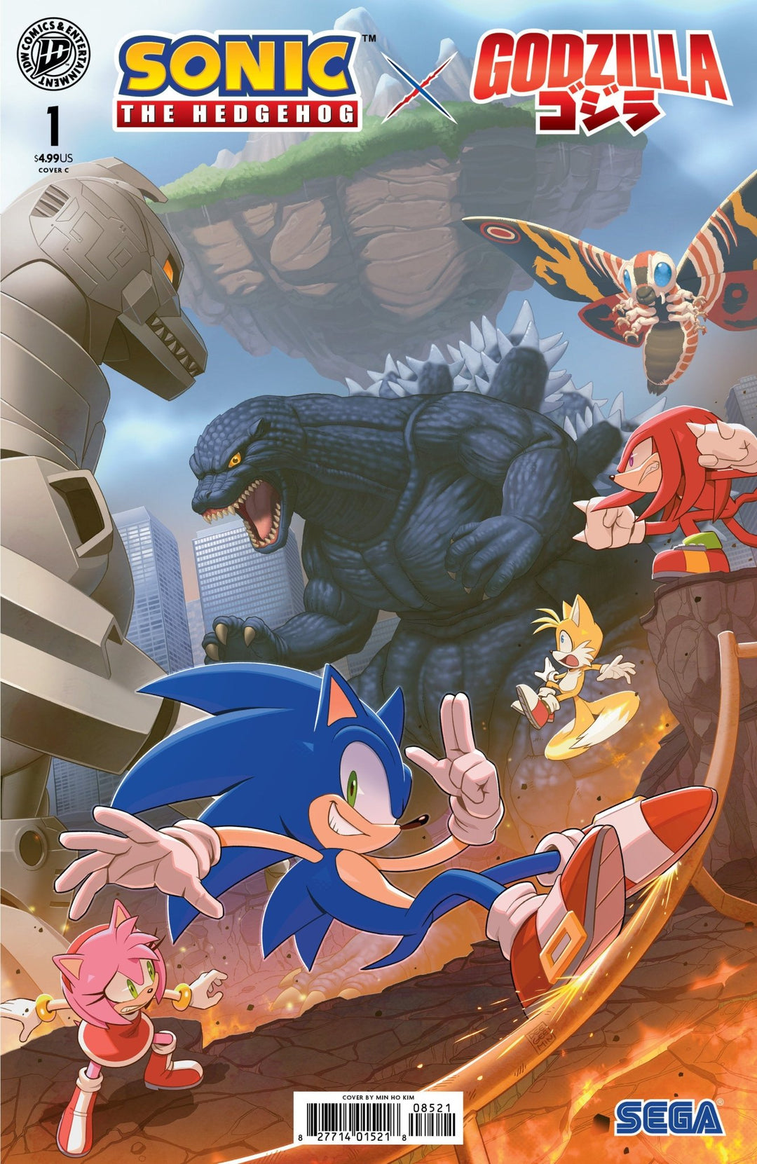 Sonic The Hedgehog X Godzilla 1 Variant C (Kim) - gabescaveccc