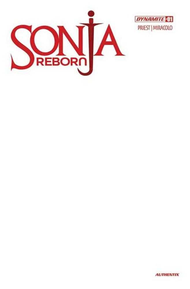 Sonja Reborn 1 Cover J Blank Authentix Variant - gabescaveccc