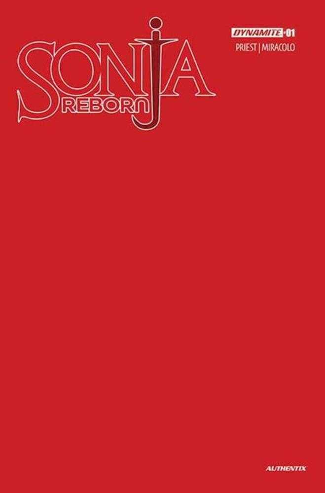 Sonja Reborn 1 Cover U Foc Bonus Red Blank Authentix Variant - gabescaveccc