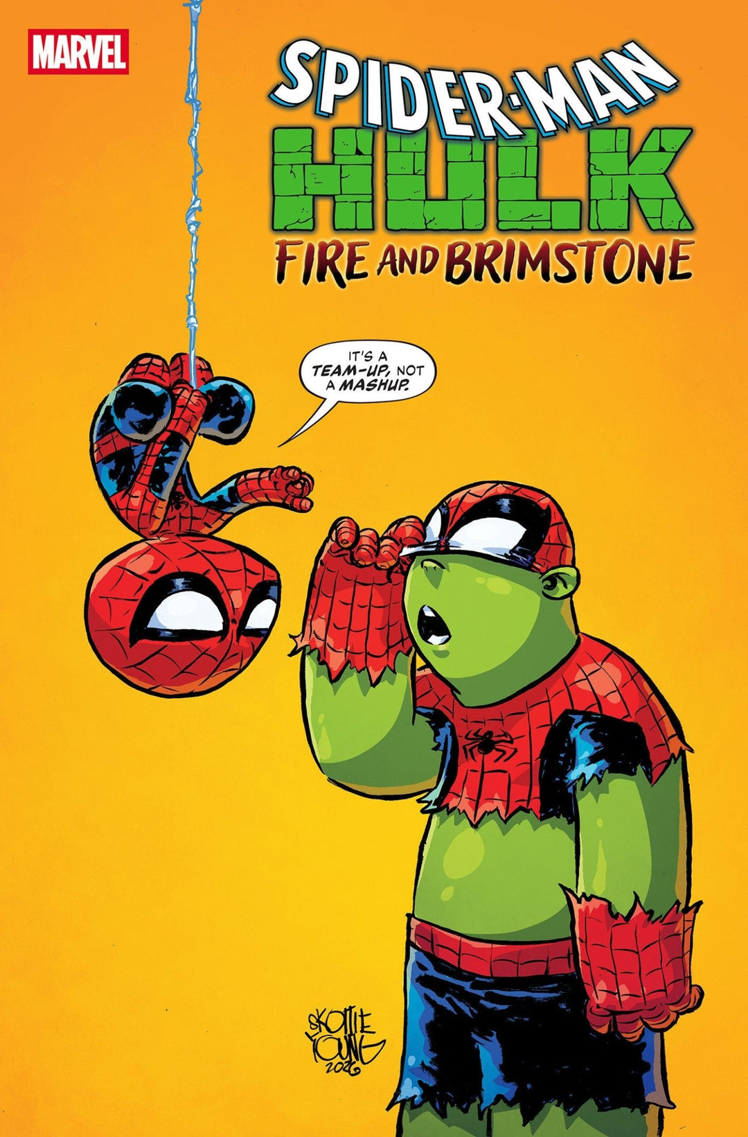Spider-Man/Hulk: Fire And Brimstone 1 Skottie Young Variant - gabescaveccc