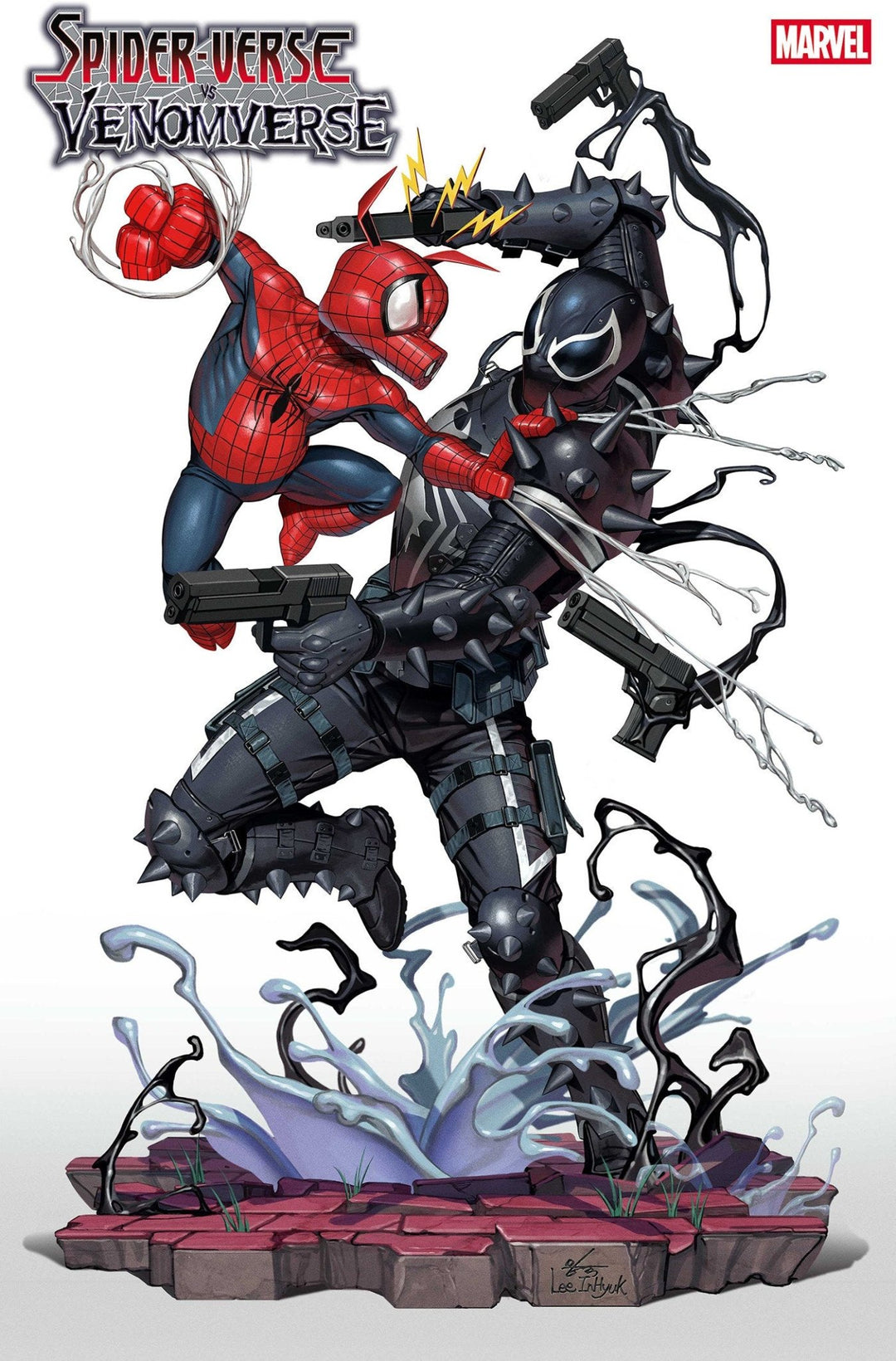 Spider - Verse vs. Venomverse 3 Inhyuk Lee Variant - gabescaveccc