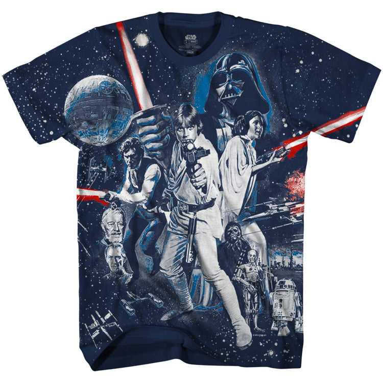 Star Wars War Of Wars Vintage Poster Allover Print Adult T-Shirt - gabescaveccc