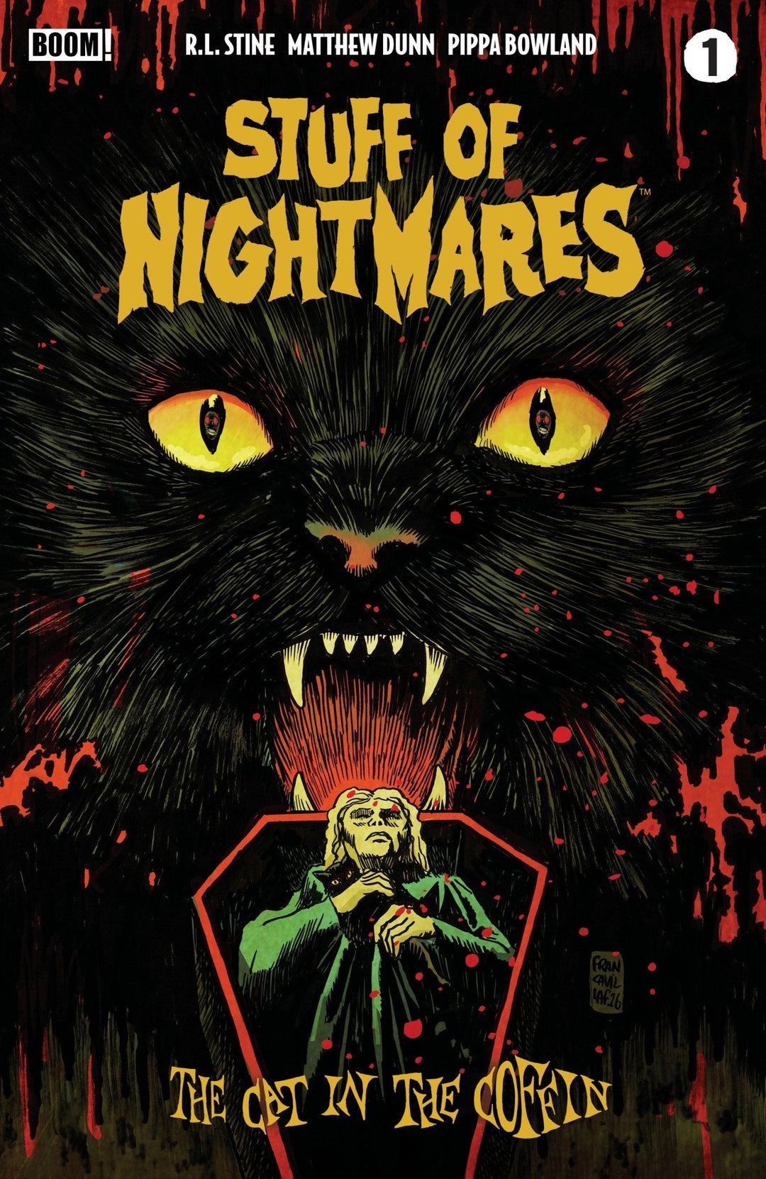 Stuff Of Nightmares: The Cat In The Coffin 1 A Main (Dressed, Francavilla) - gabescaveccc