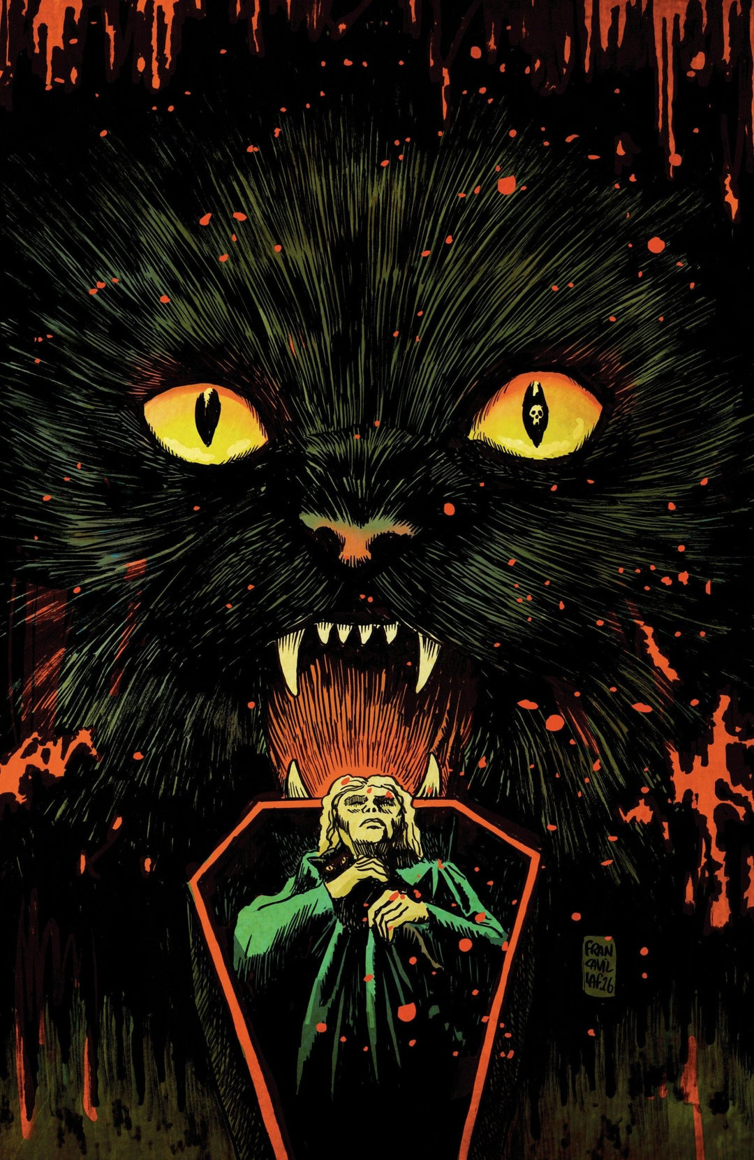 Stuff Of Nightmares: The Cat In The Coffin 1 D Glow In The Dark Variant (Full Art, Francavilla) - gabescaveccc