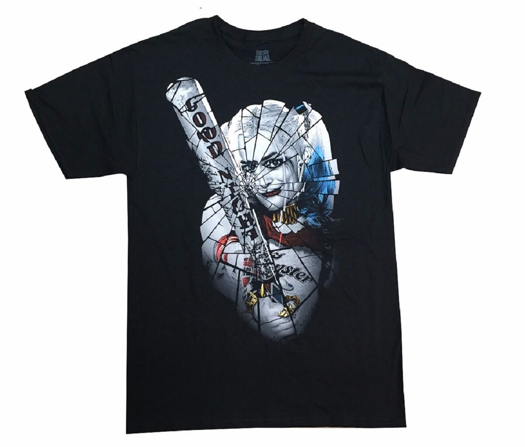 Suicide Squad Harley Quinn Shattered Glass Adult T-Shirt - gabescaveccc