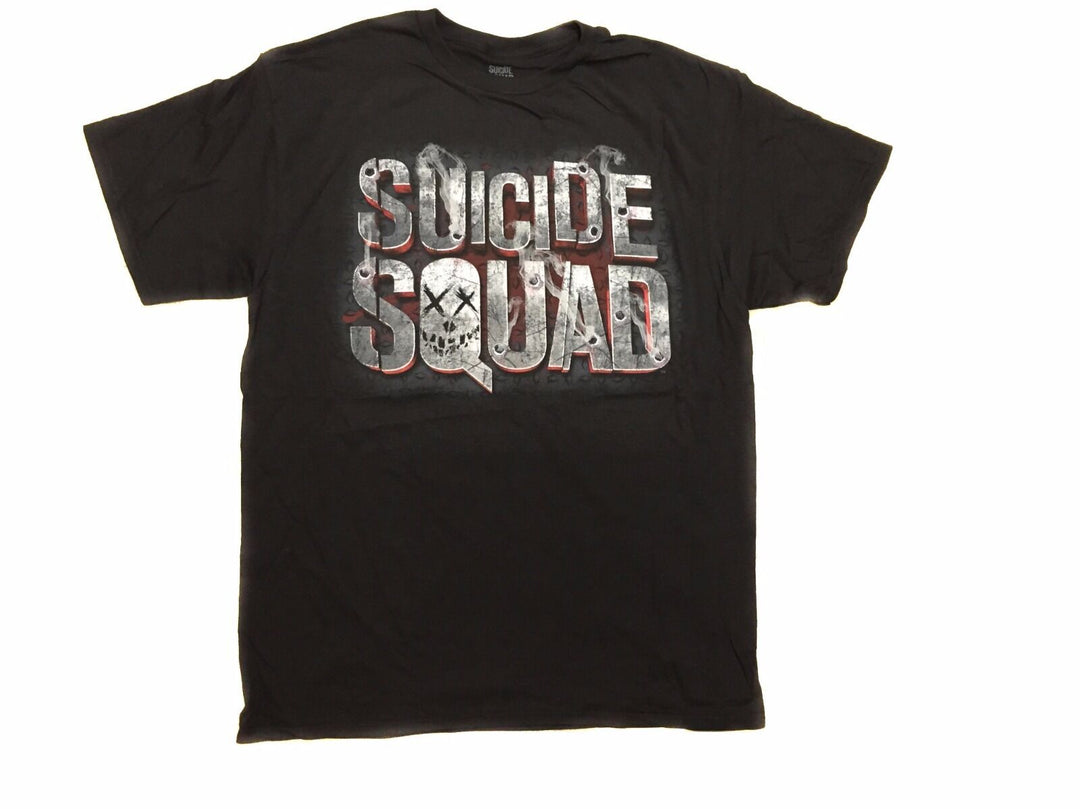 Suicide Squad Logo Smoke Holes DC Comics Adult T-Shirt - gabescaveccc