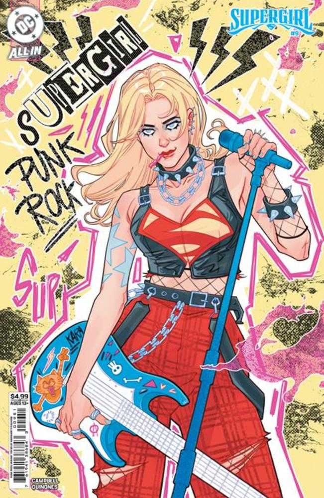 Supergirl 9 Cover F Marguerite Sauvage Punk Rock Card Stock Variant - gabescaveccc