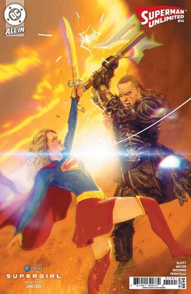 Superman Unlimited 14 Cover D Mitch Gerads Supergirl Movie Card Stock Variant (The Reign Of The Superboys) - gabescaveccc