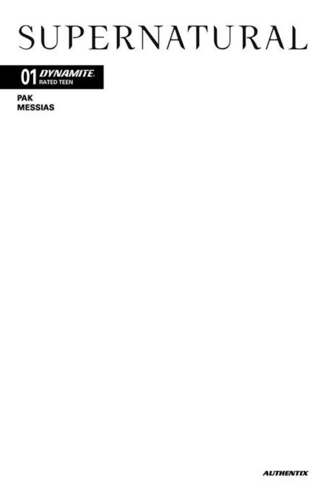 Supernatural 1 Cover G Blank Authentix Variant - gabescaveccc